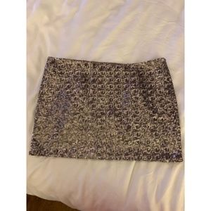 Gunmetal Gray Sequin Miniskirt